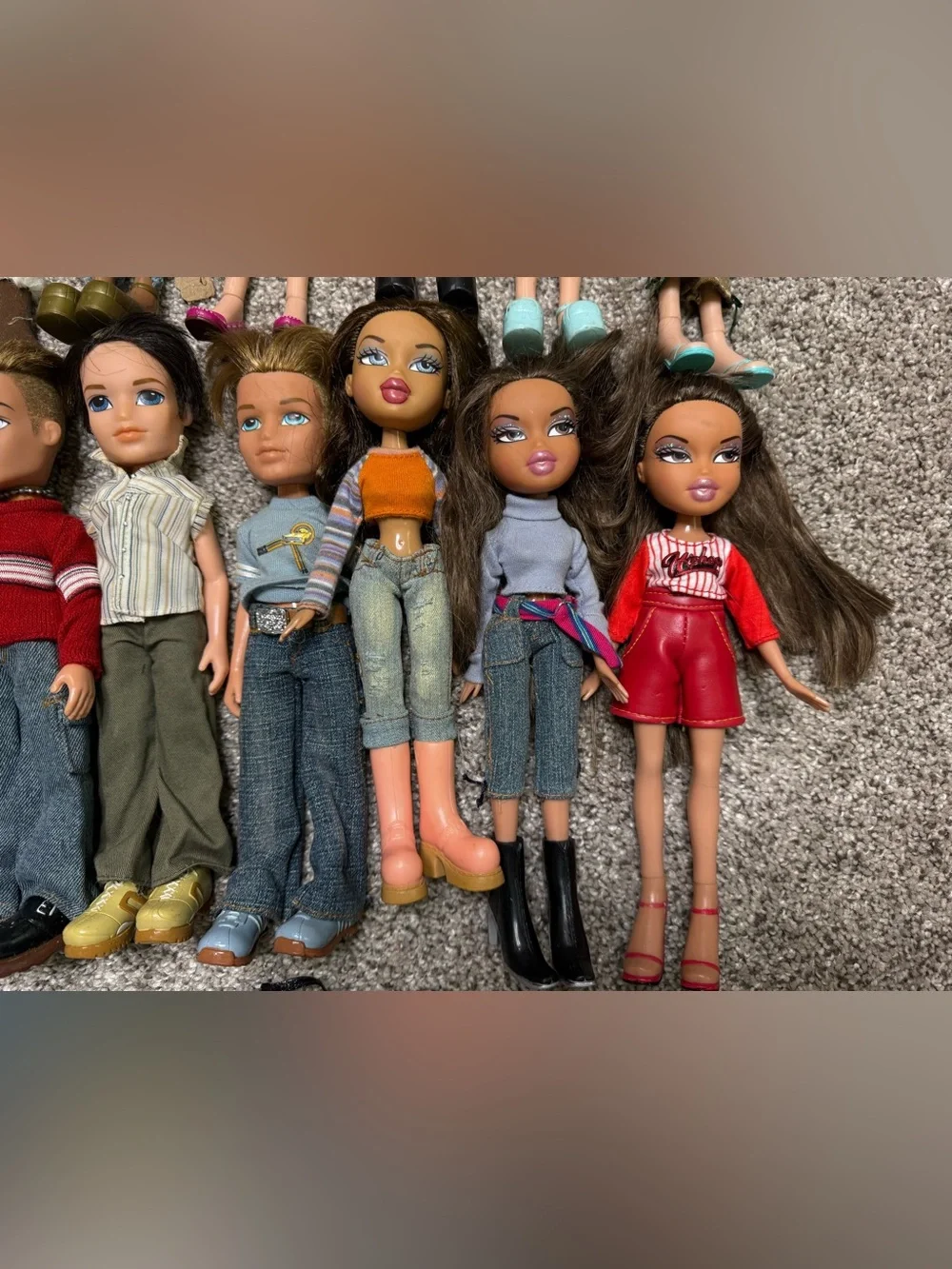 Vintage Bratz Doll Lot Y2K 15 Dolls 3 Boys Clothes Shoes Accessories 102 Pc Lot
